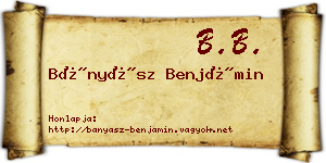 Bányász Benjámin névjegykártya