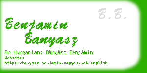 benjamin banyasz business card